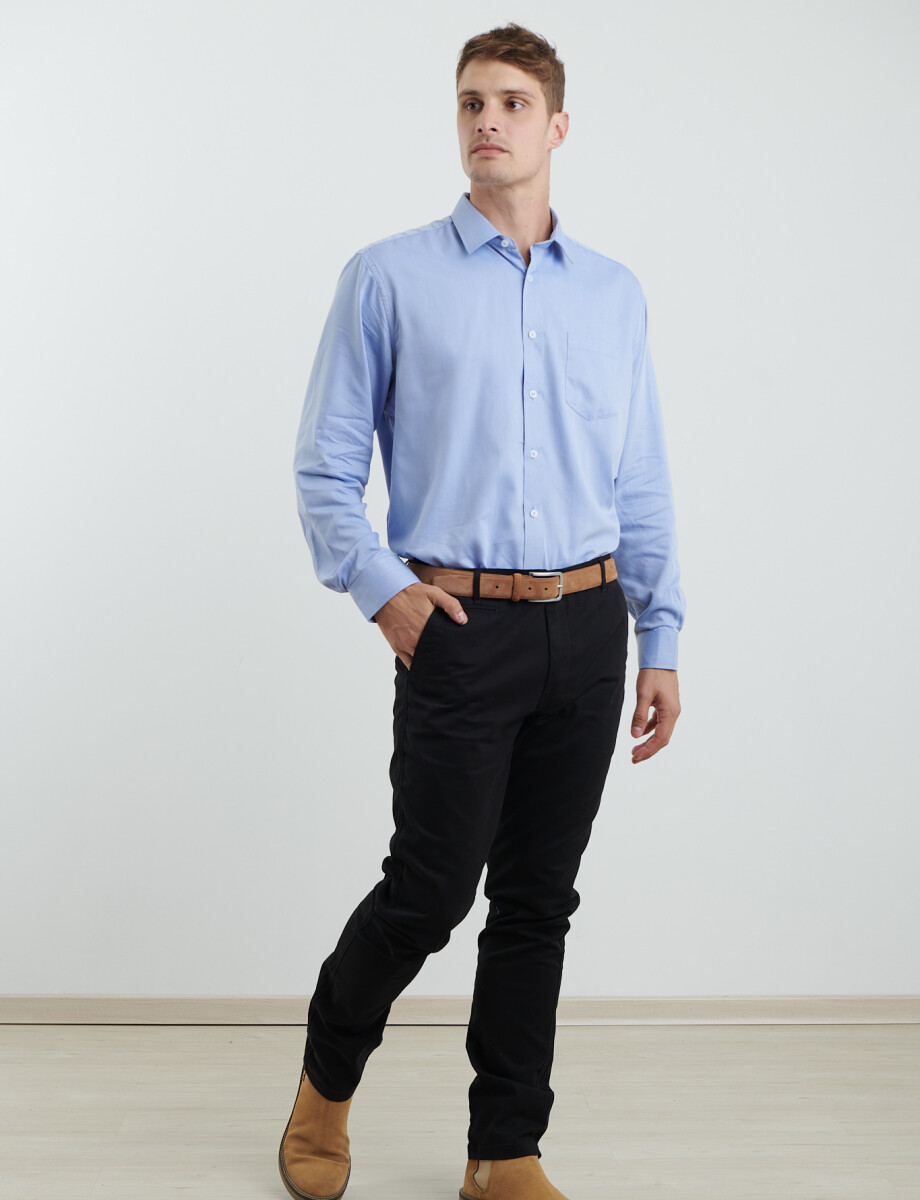 012628 CAMISA HARRINGTON LABEL Azul