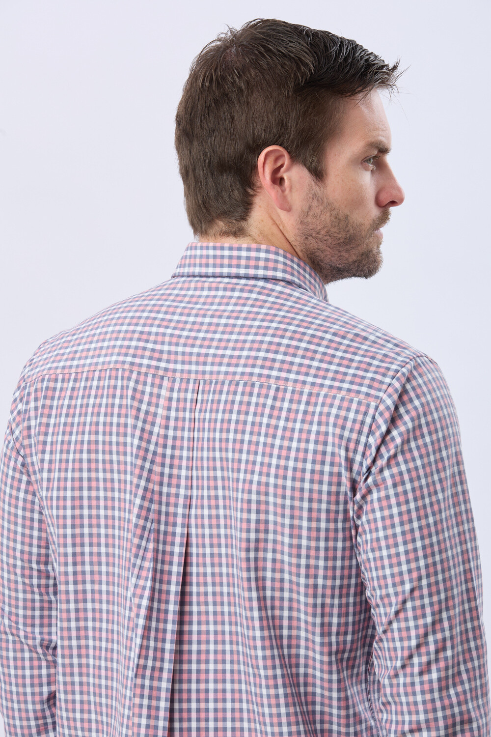 CAMISA SPORT A CUADROS Rosa