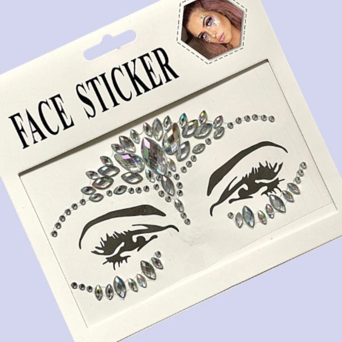 Stickers para Rostro - Plateado 