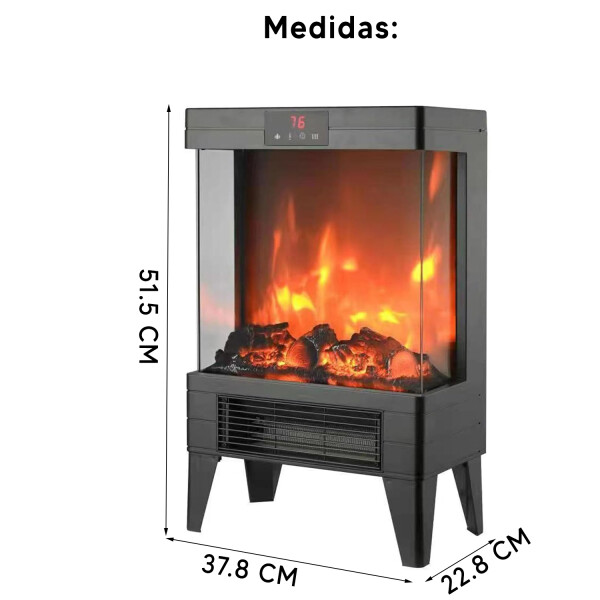Estufa Led Simil Leña Kassel Ks-elen22 2000w ESTUFA LED SIMIL LEÑA KASSEL KS-ELEN22