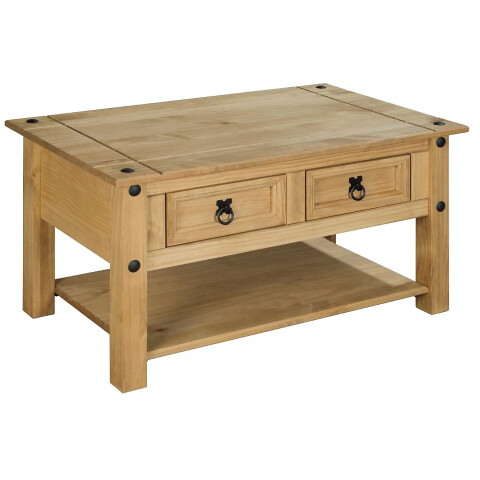 MESA DE LIVING 2 CAJONES CERA NATURAL P898 MESA DE LIVING 2 CAJONES CERA NATURAL P898