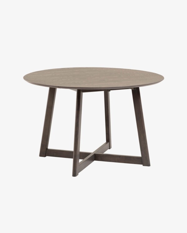 Mesa extensible Maryse 70 (120) x 75 cm chapa de fresno patas madera maciza de caucho chapa de fresno patas madera maciza de caucho