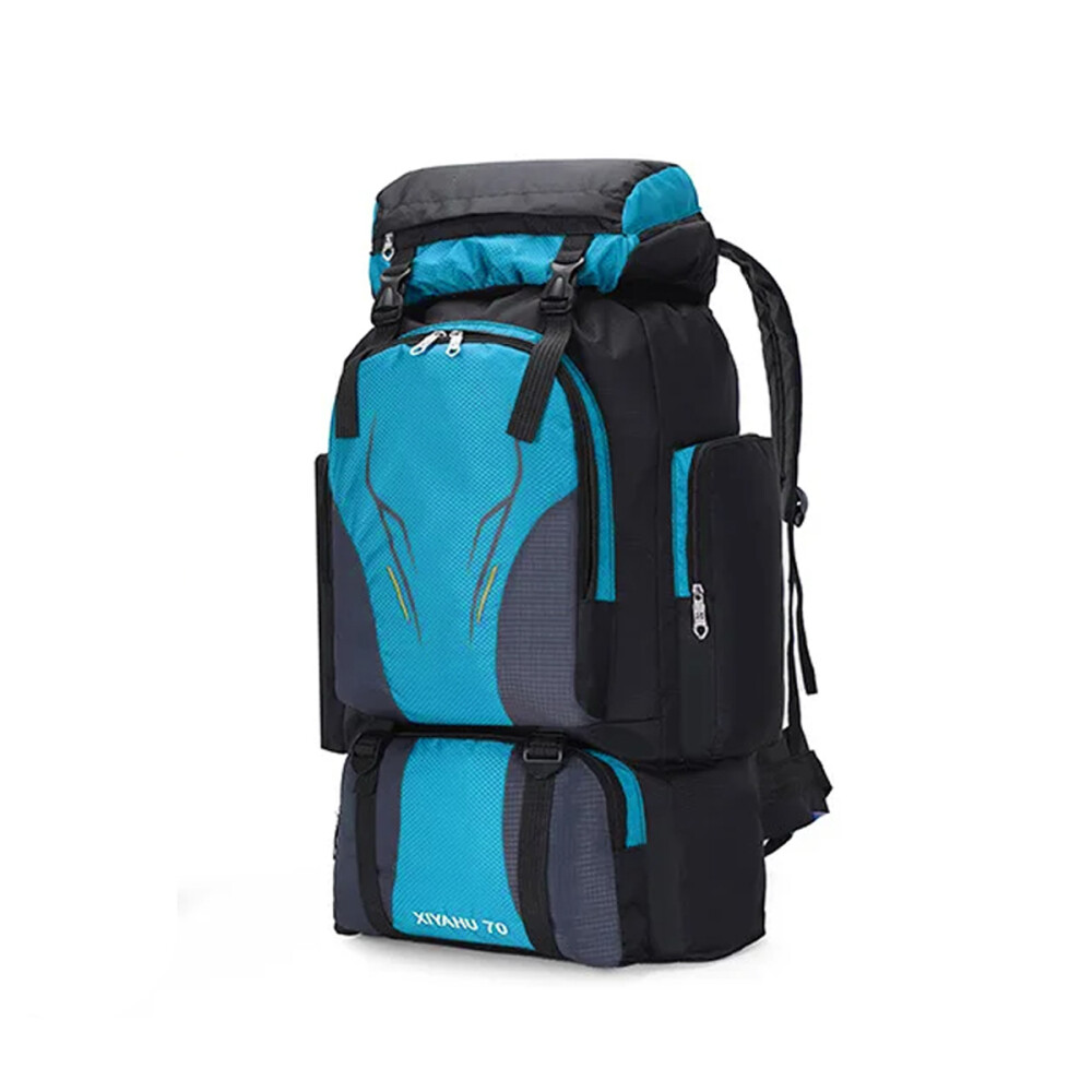 Mochila Para Camping Super Resistente y Fuerte Celeste