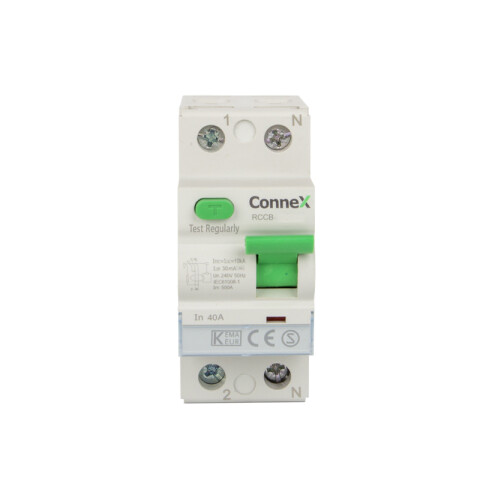 Llave diferencial 2P 40A 30mA serie RCCB curva C CN1040