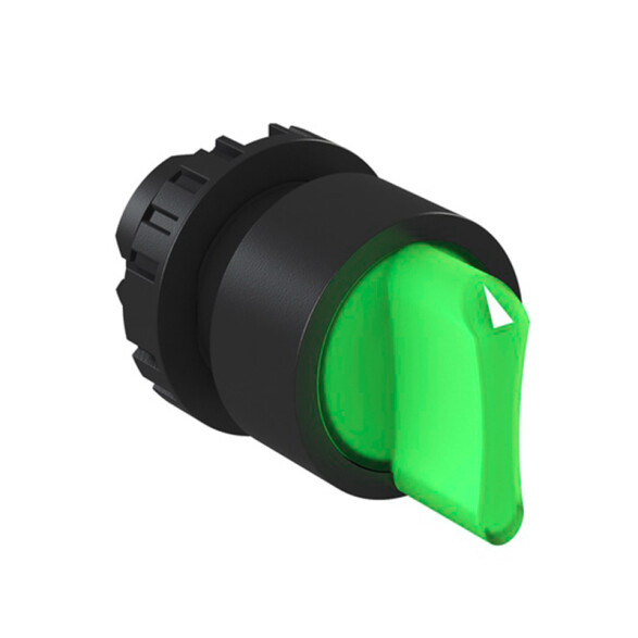 Cabezal selector 2 pos. luminoso verde IP66 WE5274