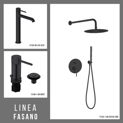 JUEGO DE GRIFERIA INCLUYE LAVATORIO ALTO,BIDET Y DUCHA EMBUTIDA 000