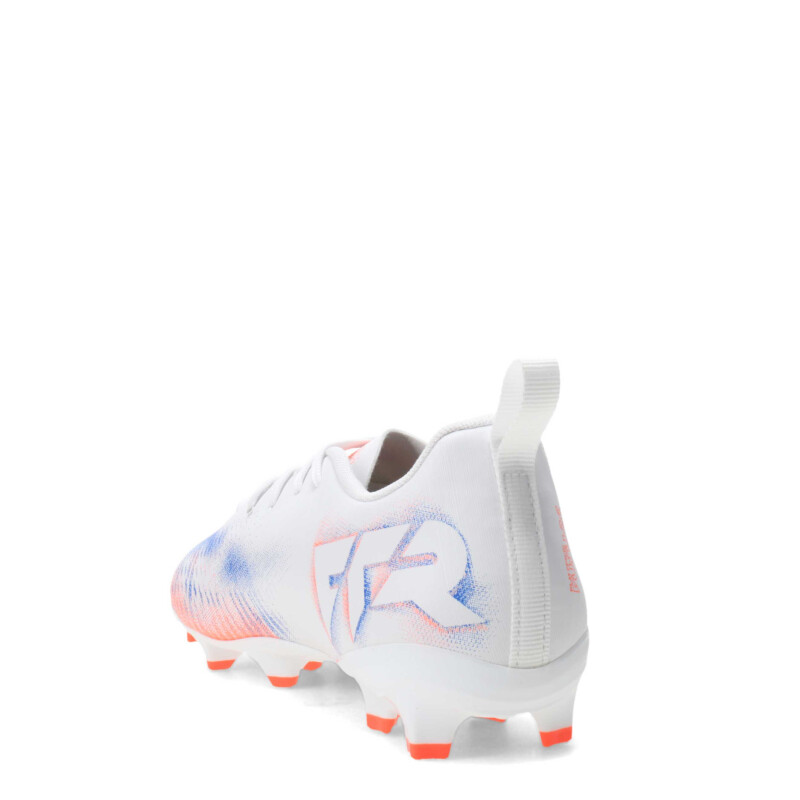 Championes de Fútbol 11 Infantiles Puma Future 8 Play FG Blanco - Anaranjado - Azul