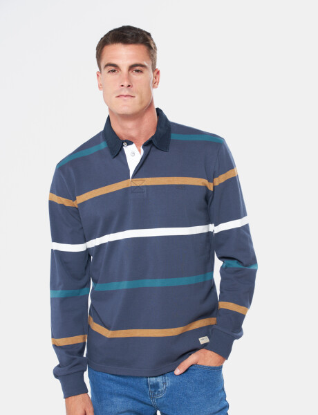 REMERA RAYADA Azul