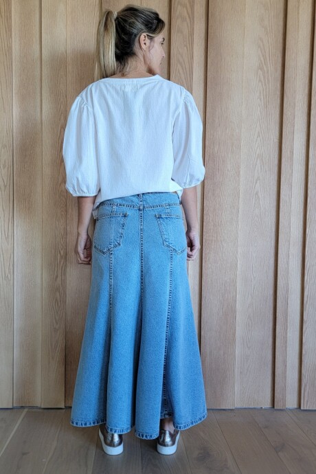 Pollera Alaska Denim Celeste