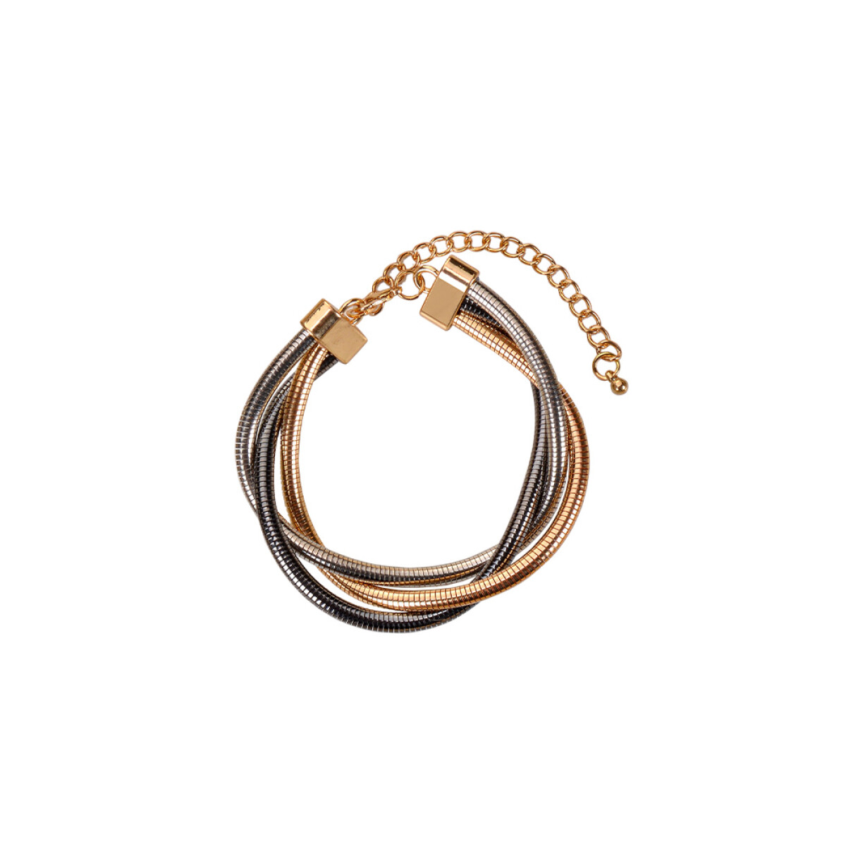 COLLAR TRENZADO NEXA PLATEADO Y DOR 