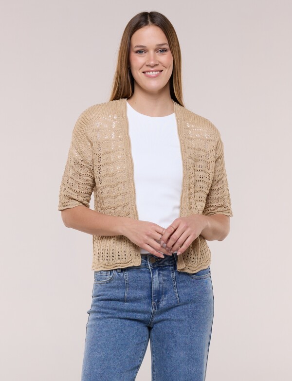 Bolero Tejido Calado BEIGE