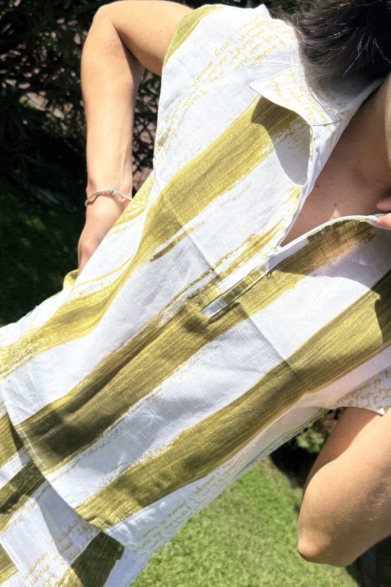 TOP ZIP PRINT Pistacho