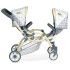 Coche Doble Gemelar Muñecas De Cuevas Niños Juguete Plegable Variante Color Gris