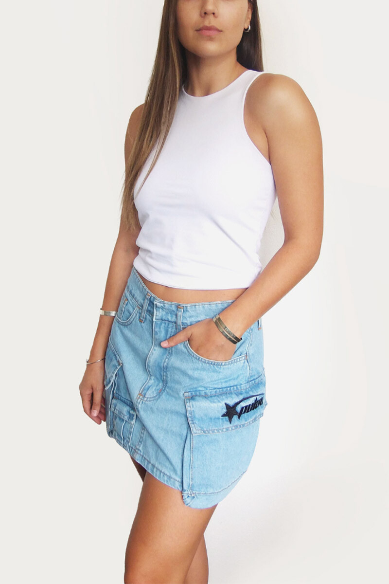 Falda Pulau Short Skirt - Azul 