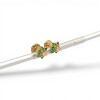 Caravanas Flor de Esmeralda y Zirconia de oro- Oro bajo - Esmeralda y zirconia- CA8278 conpiedra