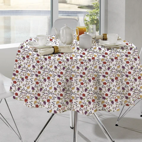 Mantel Bukara Peva Redondo 160 cm Frutas