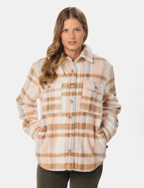 CAMPERA CAMISA DE SHERPA Rosado
