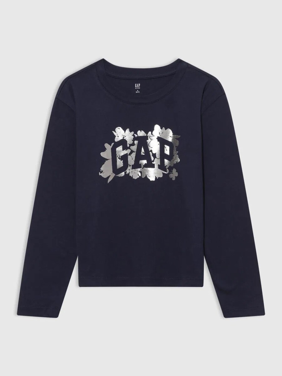 Remera Gráfico Manga Larga Niña - Navy Uniform 