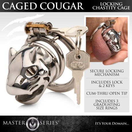 Jaula Castidad Pene con Cerradora Caged Cougar Jaula Castidad Pene con Cerradora Caged Cougar