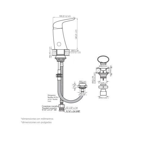 Griferia De Bidet Monocomando Linea Epuyen Fv Oro Mate GAMAS DE AMARILLO