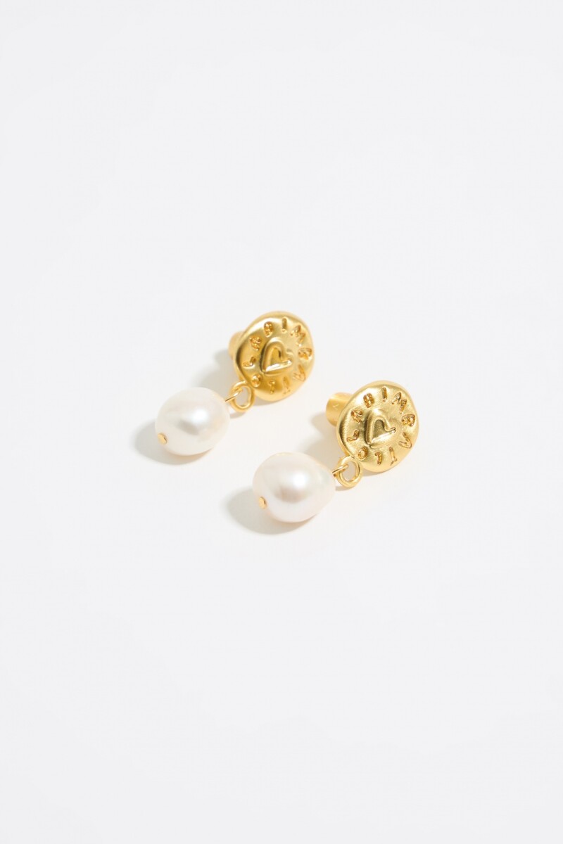 PENDIENTES CON PERLAS PERLA Blanco