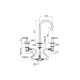 Lavatorio Bimando Oro Cepillado Mate Lignage Noken DORADO-BRUSHED GOLD