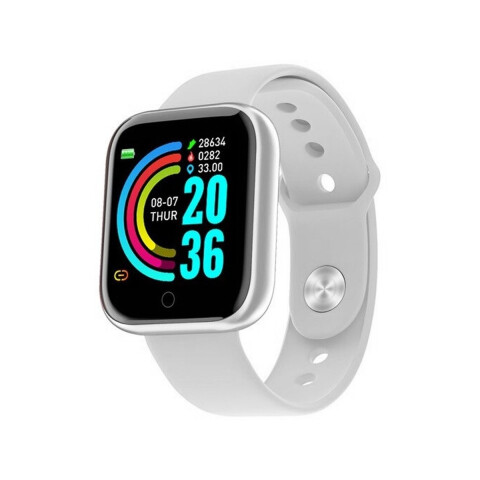 Reloj Inteligente Smartwatch Fitness Ritmo Card. Pasos Ip67 Variante Color Blanco