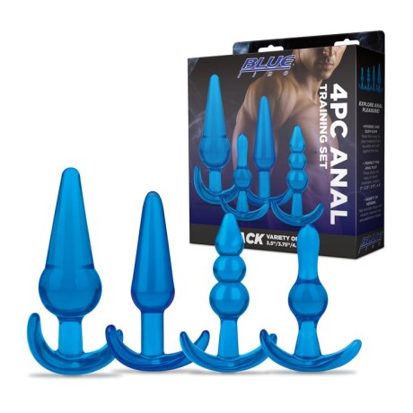 Kit Plugs Anal 4PC Training Set Blue Line Kit Plugs Anal 4PC Training Set Blue Line