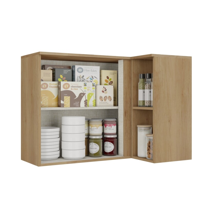 Aéreo Esquinero Modulado Cocina Finesse Capuccino C/Blanquecino 94 cms - Con Nicho Aéreo Esquinero Modulado Cocina Finesse Capuccino C/Blanquecino 94 cms - Con Nicho