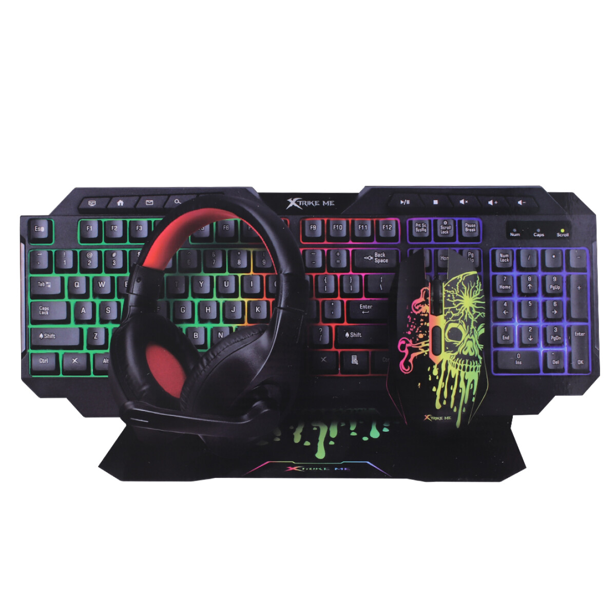 COMBO 4 EN 1 XTRIKE ME CMX-415 SP RGB GAMER - NEGRO 