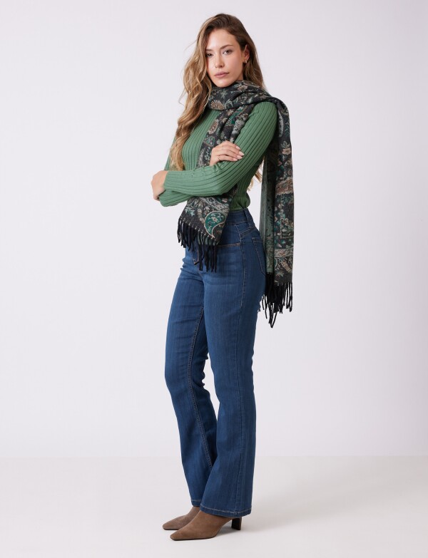 Bufandon Arabescos MULTI/VERDE