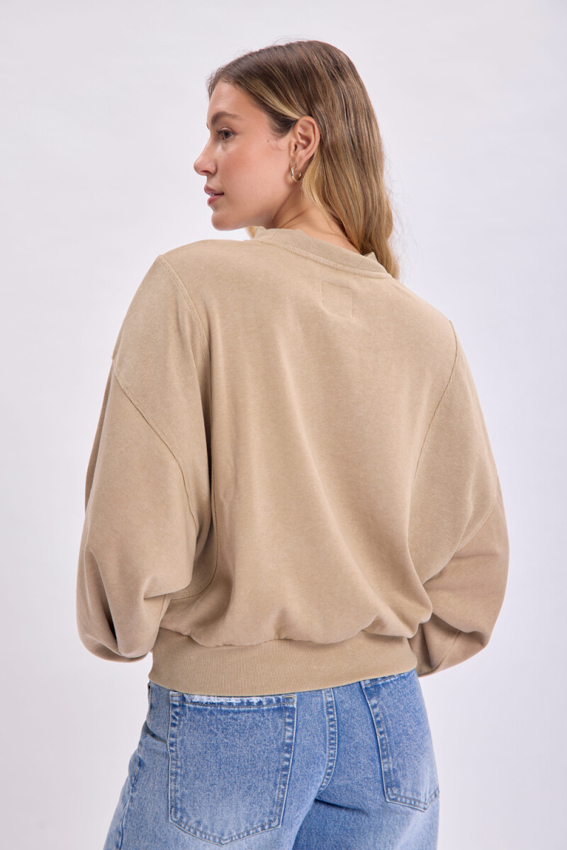 Buzo manga balloon Beige