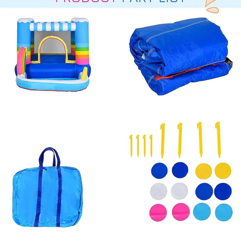 Pelotero Inflable Arcoíris Nube 2 en 1 Pelotero Inflable Arcoíris Nube 2 en 1