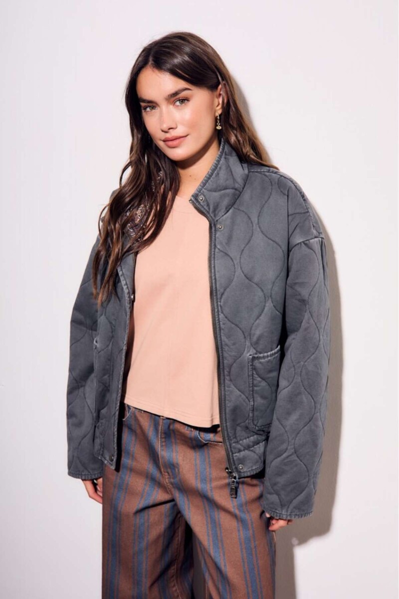 Campera Lavada Reversible - Gris 