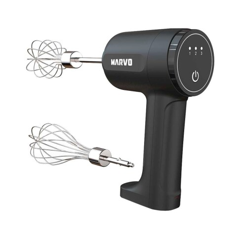 Batidora de Mano 2 en 1 Marvo Recargable USB 3 Velocidades Variante Color Negro