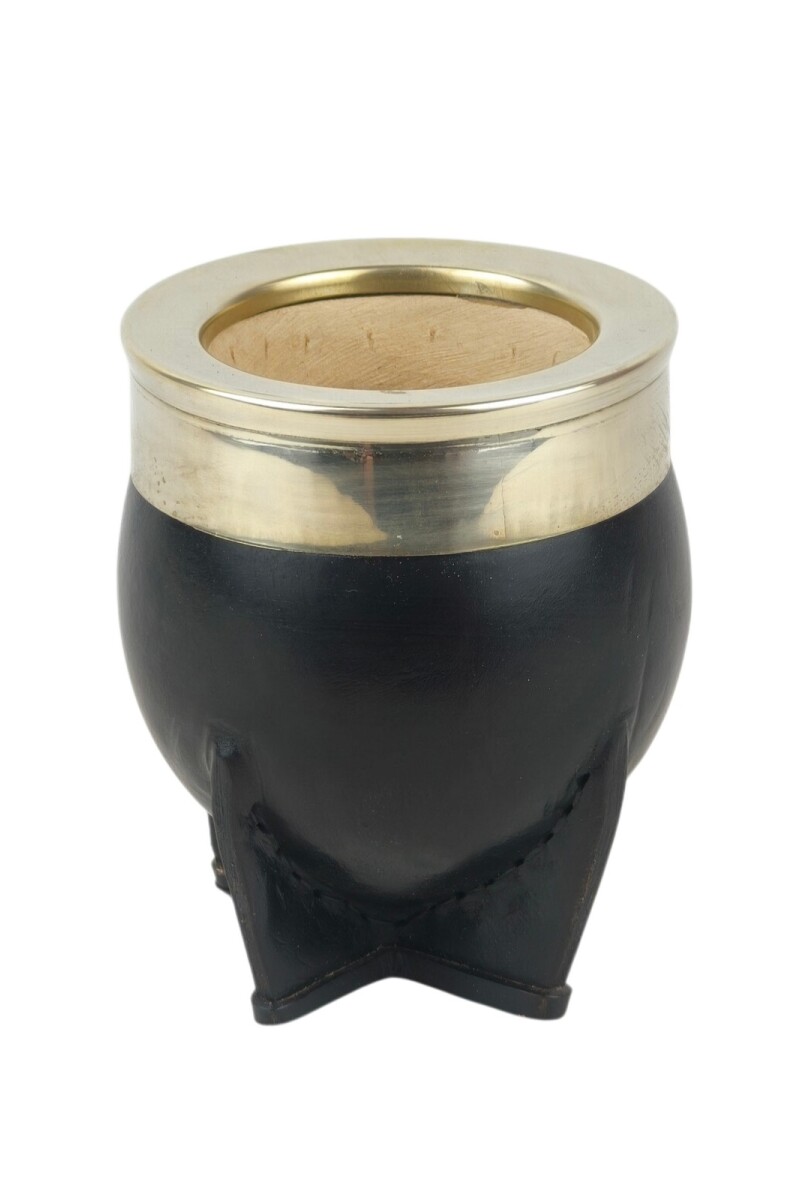 Mate imperial de calabaza y alpaca Negro liso