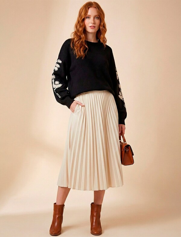 Buzo Manga Bordada NEGRO