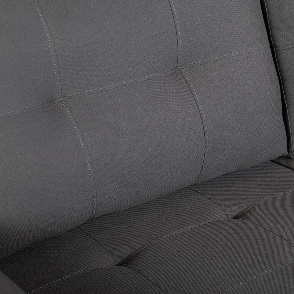 SILLÓN 3 CUERPOS TELA GRIS PIRIA GRIS OSC