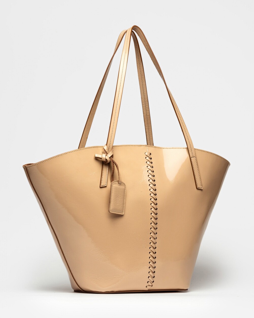 Shopper Neo Craft en cuero charol Camel