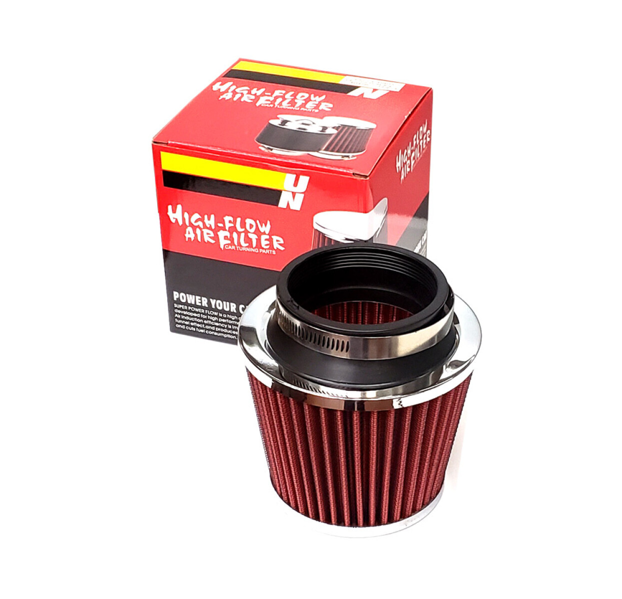 FILTRO AIRE - CONICO TUNING NEGRO DIAMETRO. 75MM - 