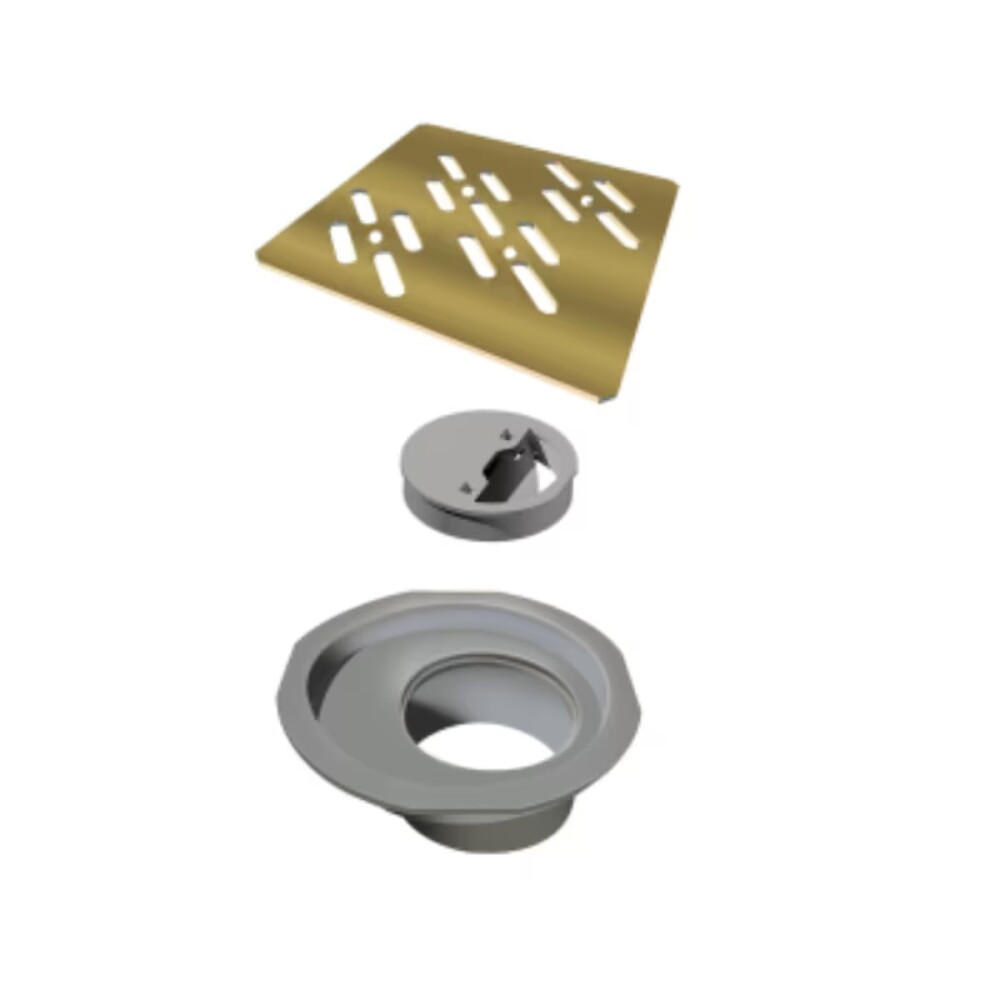 ELLEVE Receptaculo cuadrado 100mm dorado Elleve Receptaculo Cuadrado 100mm Dorado