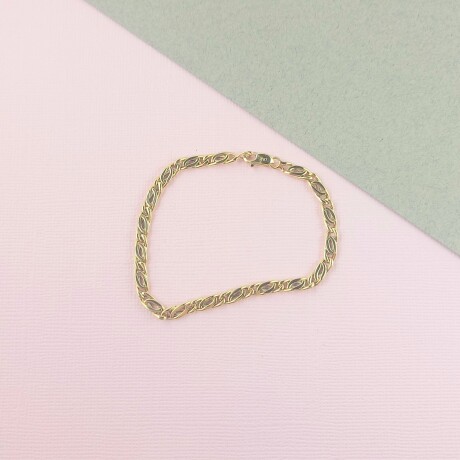 Pulsera de oro 18 ktes, DOBLE GRUMETTE. Pulsera de oro 18 ktes, DOBLE GRUMETTE.