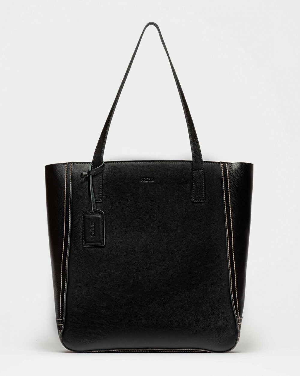 Shopper Vera en cuero vegetal liso Negro