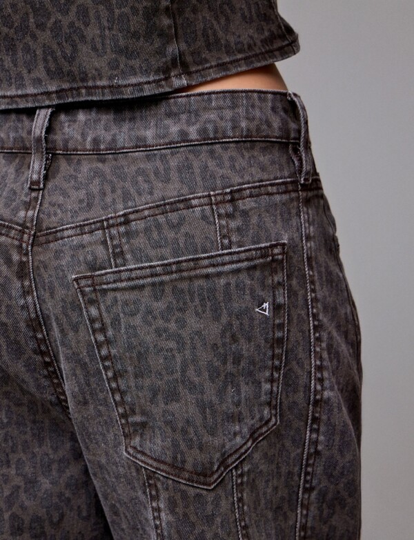 Jean Leopard Print GRIS