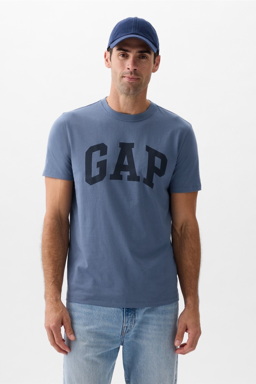 Remera Logo Gap Hombre Bainbridge Blue
