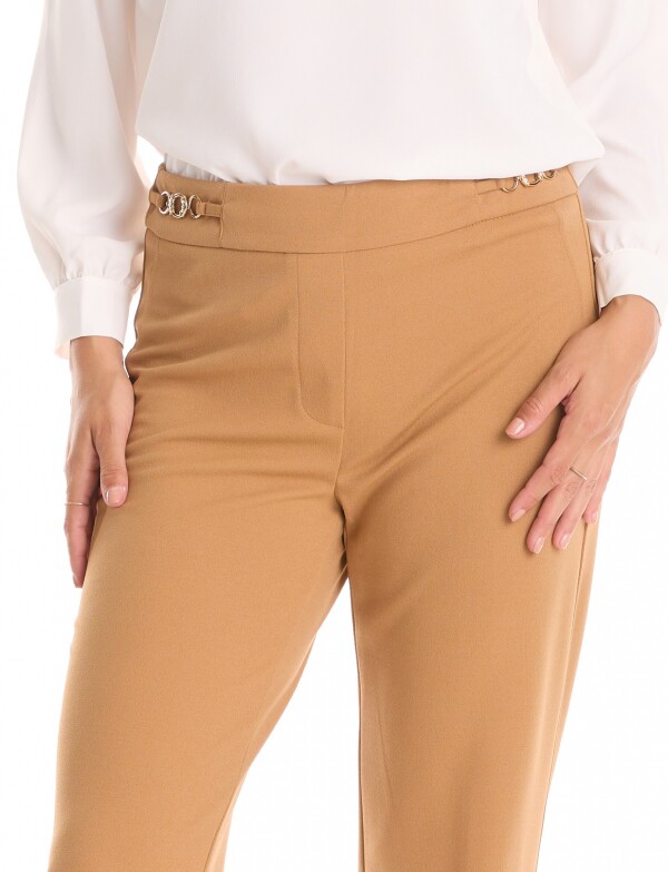 Pantalon Scuba Recto TOSTADO