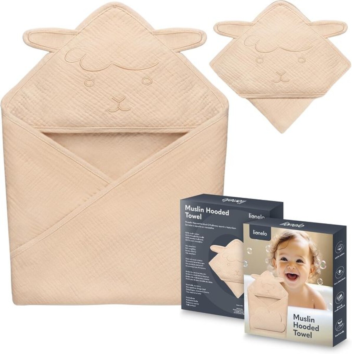 Toalla muselina LIONELO - Beige 