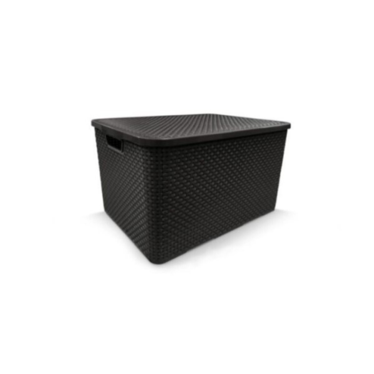 Caja Símil Rattan 20 lts. Negro 