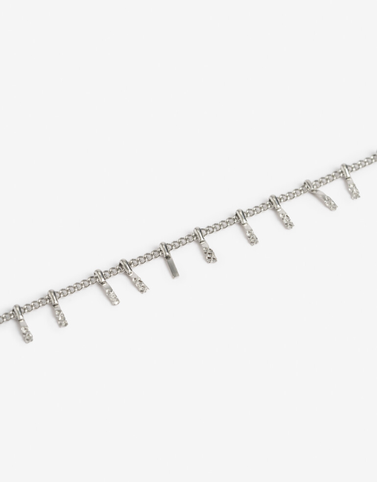 Collares Cortos Metal Collar Corto De Acero - Plateado