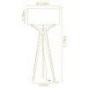LAMPARA DE PIE MADERA MACIZA NAVI TRIPPE CON PANTALLA CRUDA LAMPARA DE PIE MADERA MACIZA NAVI TRIPPE CON PANTALLA CRUDA